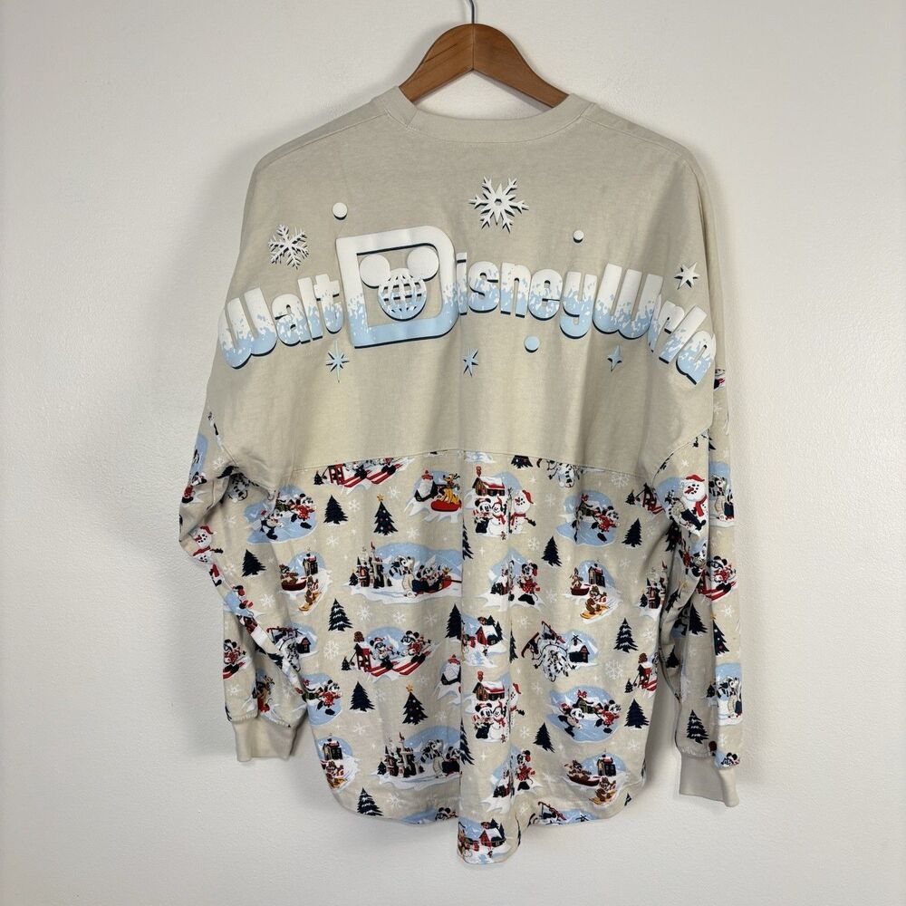 Disney World Lodge Mickey Mouse & Friends Holiday Christmas Spirit Jersey M